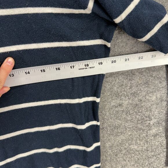 Abercrombie & Fitch Sweater Pullover Men L Large Blue Striped Knit Long Sleeve - Picture 4 of 6